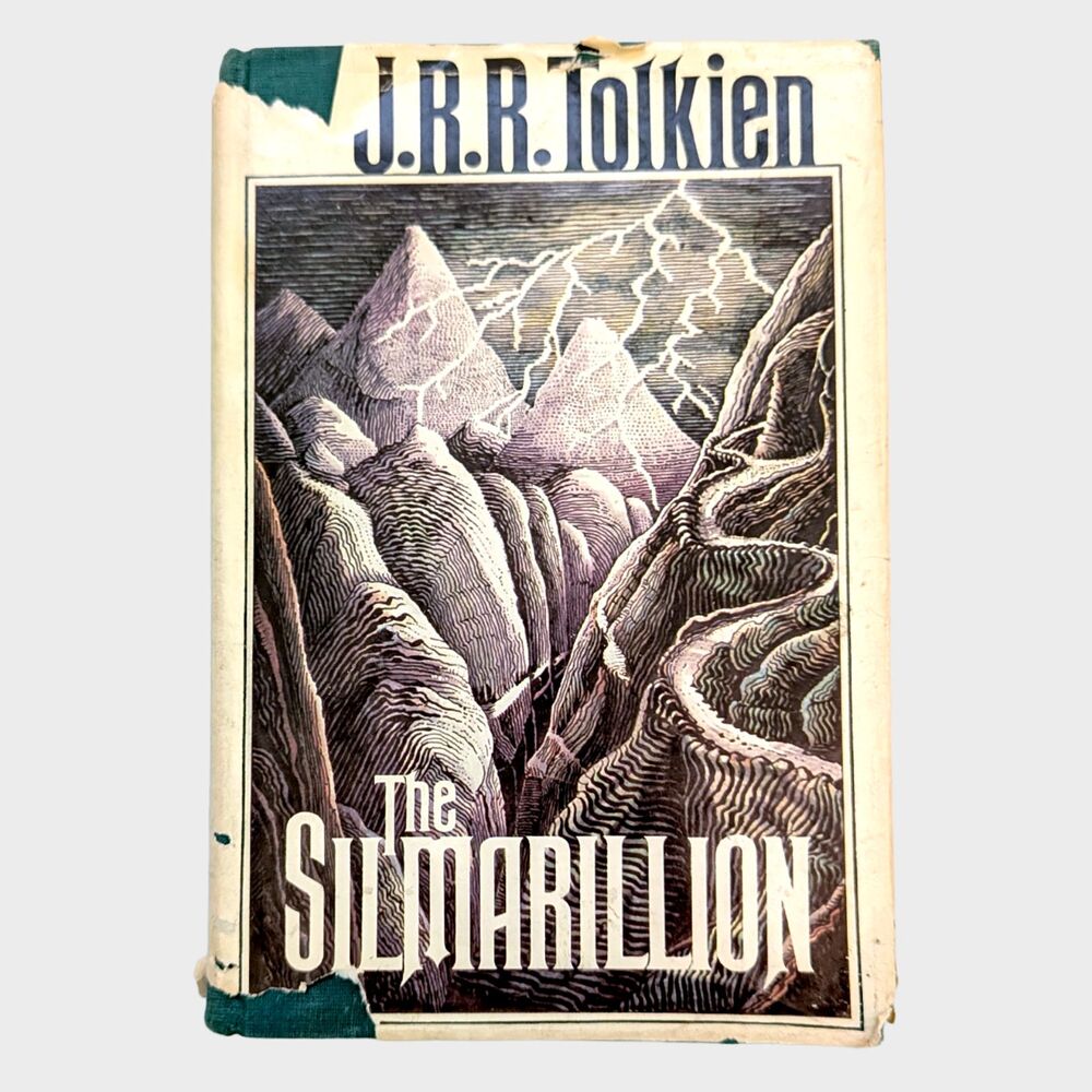 The Silmarillion Book First American Edition 9th Printing JRR Tolkien 1977 Map